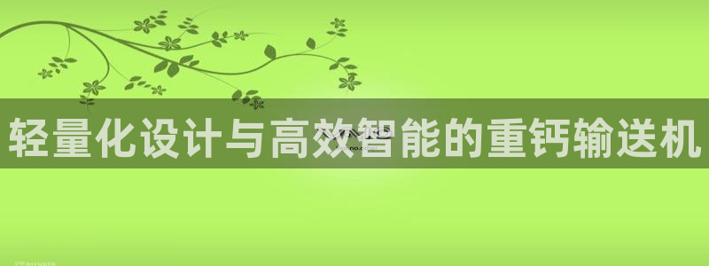 顺盈娱乐平台登录：轻量化设计与高效智能的重钙输送机