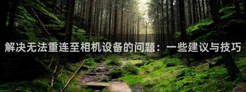 顺盈娱乐场所：解决无法重连至相机设备的问题：一些建议与技巧