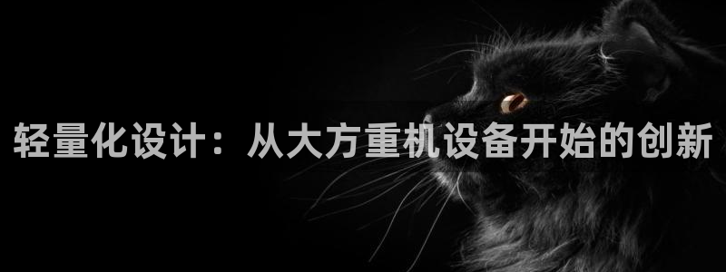 清远顺盈娱乐集团地址：轻量化设计：从大方重机设备开始的创新
