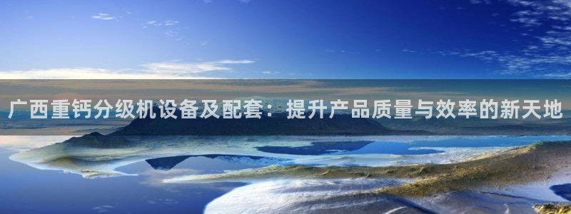 顺盈娱乐28是什么意思：广西重钙分级机设备及配套：提升产品质