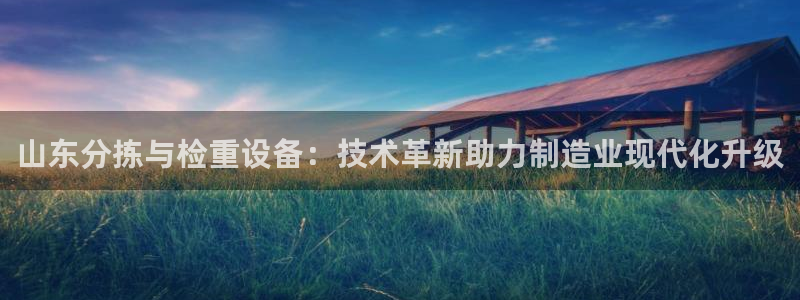 顺盈娱乐在线开户怎么样：山东分拣与检重设备：技术革新助力制造